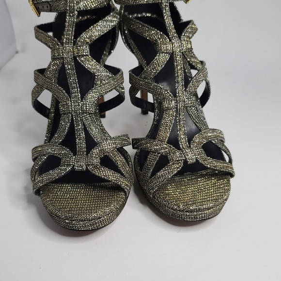 Michael Kors Sandals Sandra Platform Glitter Chain - Picture 3 of 5